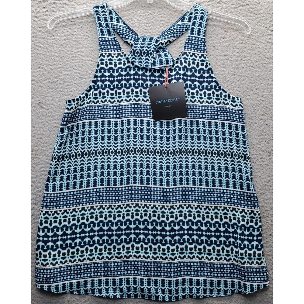 Cynthia Rowley Tank Top Womens Small Multi Pattern Stretch Sleeveless Racerback